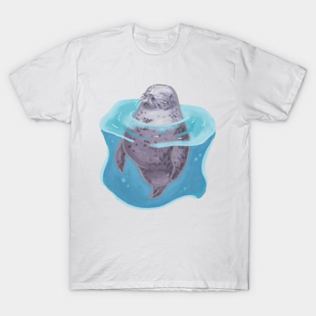 Silly Seal Vibing T-Shirt by danyellysdoodles